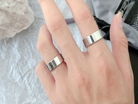2 3 4 6 8mm Breite Einfache leere flache Kante Hochglanz poliert Frei Edelstahl Ehering Plain Gold Ring für Männer Frauen