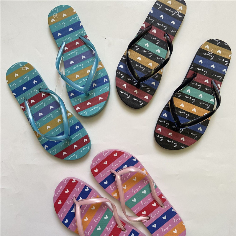 Cheap Wholesale Slippers Women Non-slip PE Filp Flips for Men Printing Flip-flops
