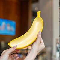 Bananenvormig keramisch snackbord Creatief dessertbord Prachtig fruitplateau voor theetijd servies