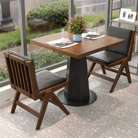 Ensemble de table et chaises en bois massif, moderne et durable, pour hôtel, projet hôtelier, fauteuils de loisirs, chaises de salle à manger