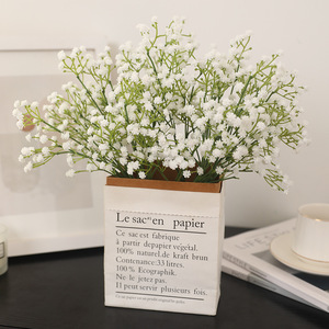<b>Artificial</b> Baby's Breath White Plastic <b>Flower</b> Wedding Home Decoration Reusable High Simulation - Product Image 4