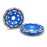 Meule diamantée double couche de haute qualité 4,5 pouces, personnalisée, puissance standard pour applications de débavurage du béton, de la pierre et du granit