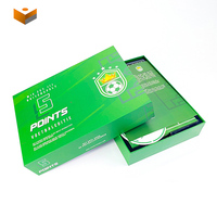Ensemble de livre de cartes de jeu écologique personnalisé paquet d'impression boîte d'emballage avec couvercle et fond en papier vert
