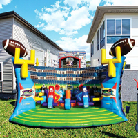 Jeu de défi Porte de football gonflable AFL Goal Soccer Toss pour carnaval en PVC et bâche avec accessoire souffleur