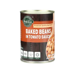 2023 새로운 흰 400g 통조림 콩 토마토 도매 400g 흰 콩 통조림 식품에 구운 콩