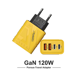 Cargador de Pared Adaptador de Corriente Rápido de 120W al por Mayor, 4 Puertos, Juego de Cables 4 en 1, Enchufe EU US UK, <span class=keywords><strong>Carga</strong></span> Súper Rápida para Teléfono <span class=keywords><strong>Celular</strong></span> USB - Product Image 3