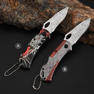 Fo Gantungan Kunci Kecil Lipat Elegan, Pisau Gantungan Kunci Mini Edc, Saku Paring Berkemah Kecil Sederhana