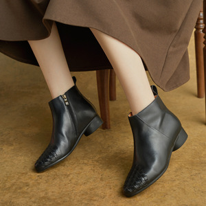 Botines de PU con Cordones, Estilo Retro, Punta Abierta, Tacón Bajo, Hechos a Mano, Tacón Cuadrado, Antideslizantes, Secado Rápido, Moda de Verano - Product Image 4