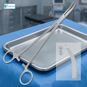 Forceps hémostatiques Wertheim à embouts courbes, en acier inoxydable, instrument chirurgical certifié CE ISO - Product Image 2