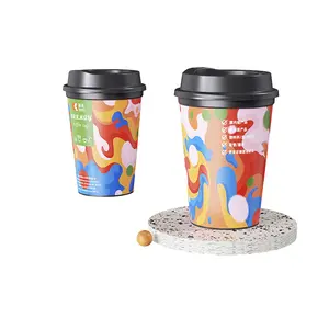 China Manufacturers Food Grade Custom Made Injection coffee plastic cup with Straw