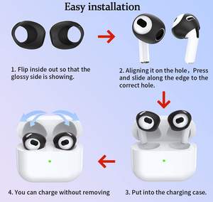 Écouteurs anti-dérapants en Silicone Ultra fins, 1 paire, couvercle d'oreille pour <span class=keywords><strong>Airpods</strong></span> <span class=keywords><strong>3</strong></span> 2021 - Product Image 4