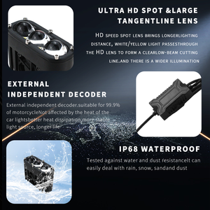 3 Eyes 100w <strong>LED3000k</strong>+6000k Motorcycle Spotlight Car Motorcycle Fog Light Spotlight Auxiliary Spotlight 12v-80v - Product Image 3