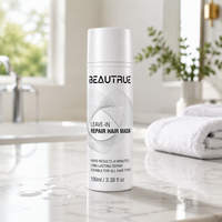 Masque capillaire sans rinçage au peptide biomimétique à marque privée, réparation rapide, revitalisant profond pour cheveux décolorés et traités chimiquement
