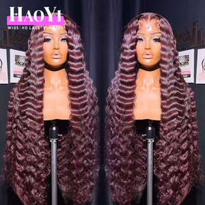 Perruque de cheveux humains bouclés Deep Wave 13x6 HD transparente avec dentelle frontale, densité 250%, origine Vietnamienne, Perruques brésiliennes 360 Full Lace Frontal - Product Image 2