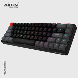 Nouveau <span class=keywords><strong>clavier</strong></span> de jeu Aikun X968 à trois modes, 68 touches, avec batterie rechargeable, rétroéclairage RVB, <span class=keywords><strong>programmation</strong></span> de macros mécaniques, USB-C - Product Image 1