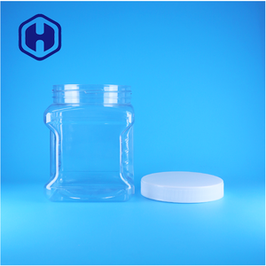 Vuông không có không khí Pet vít nắp rõ ràng nhựa Grip chum cho ngọt Nut trái cây bé thực phẩm - Product Image 6