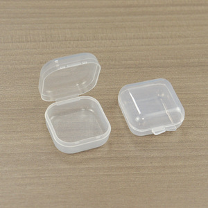 Small Plastic <b>Storage</b> <b>Box</b> Transparent Rectangle Earplug Jewelry Accessory Container 4.5 3.5 5.0 Cm Size Series - Product Image 4