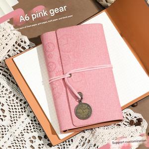 Cuadernos de estudiante <span class=keywords><strong>A6</strong></span> Retro al por mayor, cuadrículas de líneas coloridas, página interior en blanco, diario de autocuidado de hojas sueltas, cuaderno diario - Product Image 5