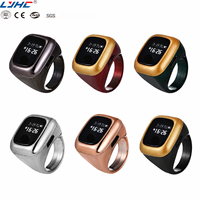 Compteur intelligent en forme d'anneau - Tasbih numérique haut de gamme avec écran OLED HD et finition or rouge/or rose pour cadeaux islamiques
