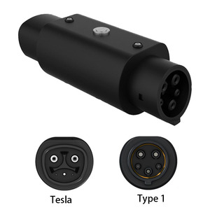 Adaptateur NACS vers J1772 48A 7kW, convertisseur de chargeur <span class=keywords><strong>Tesla</strong></span> EV vers Type 1 femelle AC pour véhicules <span class=keywords><strong>électrique</strong></span>s standard américains - Product Image 1