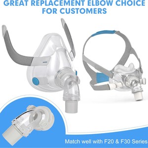 Conector de Codo para CPAP, Fácil de Ensamblar, Compatible con Máscaras de Silicona <span class=keywords><strong>AirFit</strong></span> <span class=keywords><strong>F20</strong></span>/F30, Repuesto de Sello de Marco, Accesorios para Ventilador - Product Image 2