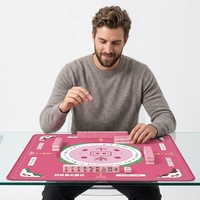 Tapis de jeu de mahjong et de poker américain moderne et léger, en caoutchouc naturel durable, résistant à l'eau, antidérapant, réduction du bruit, pour jeux de société