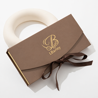 Boîte cadeau de luxe personnalisée Lbarley, boîte d'emballage en papier rigide avec ruban