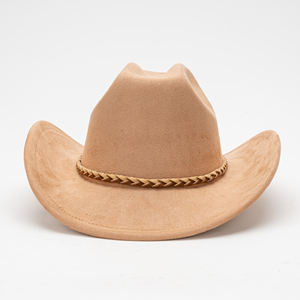 Nouveau Chapeau de Cowboy Unisexe en Daim Végétalien à Large Bord, Style Western Décontracté pour l'Extérieur, Quatre Saisons, Neutre - Product Image 2