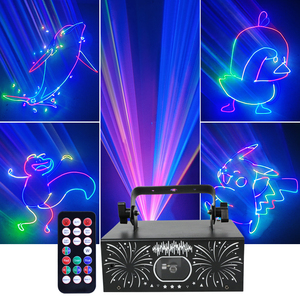 Đèn sân khấu laser RGB YSH, điều khiển DMX, hoạt động bằng âm thanh, máy chiếu 3D Disco dành cho DJ, tiệc cưới, vũ trường, biểu diễn trực tiếp - dành cho quán bar & KTV - Product Image 4