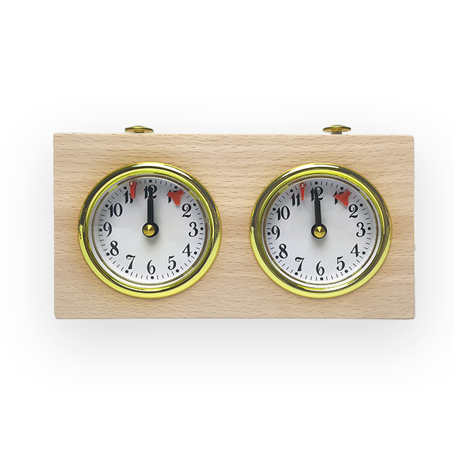 Kidpik High Quality Time-Meter Club Special Mechanical Analog Wooden Chess Clock Timer Calculagraph Function Educational Toy