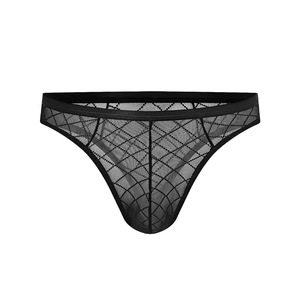 Culotte string transparente <span class=keywords><strong>sexy</strong></span> pour homme, taille mi-haute, respirante, en maille fine, confortable, jeune, 95% polyester 5% élasthanne - Product Image 4