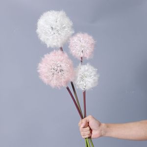 Fleurs artificielles de pissenlit en soie blanc et rose pour décoration de mariage et de maison - Château des rêves - Product Image 1