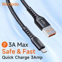Mcdodo 228 Micro USB Vente en gros Charge rapide QC4.0 Charge rapide Nylon Durable Données Micro Câble 0.2m 1m pour Tecno itel Infinix