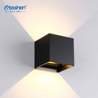 IP65 6w noir blanc Surface imperméable lampe d'éclairage extérieur montée vers le bas applique murale extérieure Led