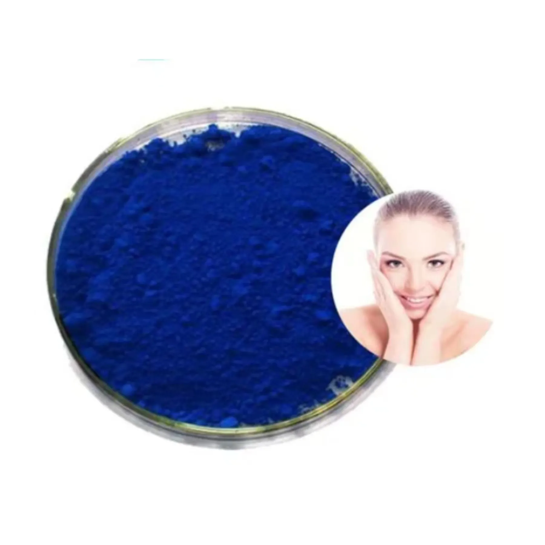 Peptídeo de cobre azul Ghk-cu Cas 49557-75-7 para cuidados com a pele, cosméticos de beleza orgânicos em pó com 99% de pureza, produto em grande venda