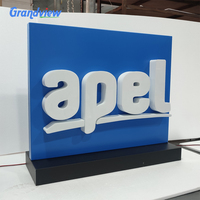 Afficheur LED de table personnalisé, enseigne de marque d'intérieur, comptoir d'affaires, enseigne sur pied avec lettres en acrylique