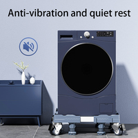 Base universelle pour machine à laver en acier inoxydable Support de support de levage mobile pour tambour de réfrigérateur Support de base pour climatisation