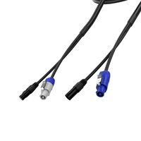 Cable Combinado de Alimentación y Señal XLR Profesional de 2 Núcleos + 3 Pines, 2 en 1, Azul y Blanco, Cable DMX para Equipos de Iluminación de Escenario