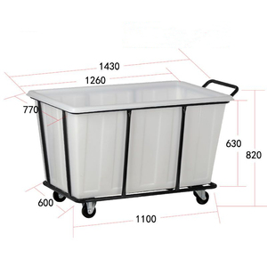 Hotel Ziekenhuis Factory Commerciële Gebruikt Grote Capaciteit Plastic Wasserette Winkelwagen Wasserij <span class=keywords><strong>Trolley</strong></span> - Product Image 1