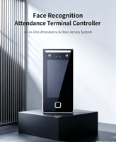 Macchina per Controllo Accessi e Rilevamento Presenze Multi-Biometrica (Facciale/Palmo/Impronta Digitale) con Sistema Operativo Linux, Display Touchscreen e Archiviazione Cloud
