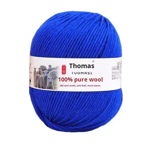 Fil à tricoter en <span class=keywords><strong>laine</strong></span> 100% pure, teint, anti-boulochage, de gros calibre, pour manteaux, écharpes, projets DIY, enfants et bébés, vente en gros - Product Image 1
