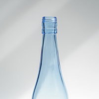 Vente en gros bouteille de bière en verre bleu de 330ml avec couronne bouteille en verre de bière personnalisée diverses bouteilles en verre de bière