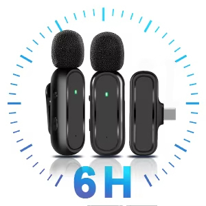 K61 K60 Không Dây HD Đài Phát Thanh Kép Mic 20 Mét Phạm Vi Đa Hướng 2.4Ghz Cho Điện Thoại Di Động Tiok Ngắn Video Ghi Âm Mic - Product Image 2