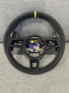 Accessoires de volant sport multifonction en fibre de carbone pour <span class=keywords><strong>Porsche</strong></span> Macan Cayman Panamera 718 918 991 911 992 CARRERA GT - Product Image 1