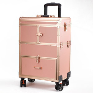 Fabriek Oplaadbare Tafel Make-Up Reizen Opslag <span class=keywords><strong>Trolley</strong></span> 4 Lade Rollen Grote Ruimte Nagel Werkstation Schoonheid Voor Nagel Met Verlichting - Product Image 3