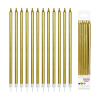 Beliebte Metallische Spiral-Geburtstagskerzen 12er-Pack Lange Gold Roségold Rosa Silber Faden-Kuchenkerzen für Partydekoration