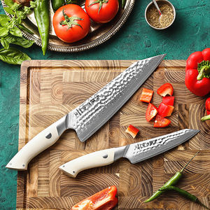 XINZUO cucina giapponese di lusso <span class=keywords><strong>2</strong></span> pezzi coltello da Chef Set acciaio damasco Design bianco avorio G10 manico - Product Image 5