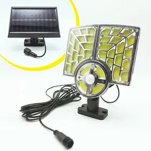 Lampu Taman tenaga surya luar ruangan, lampu taman tenaga surya tahan air 3 mode cahaya berubah bentuk dengan mudah dipasang