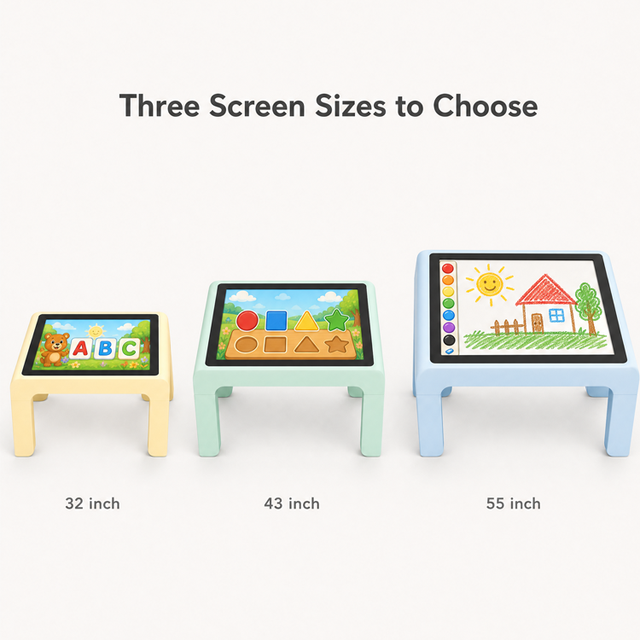 OEM 32-55 Inch Ages 3-15 Kid's Learn Smart Touch Screen Game Table Intelligent Interactive Touch Game Table