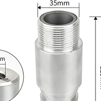 Buse abrasive pneumatique à connexion rapide en acier tungstène de 125 mm de hauteur, avec manchon en aluminium de 10 mm de diamètre intérieur, pour sablage à air
